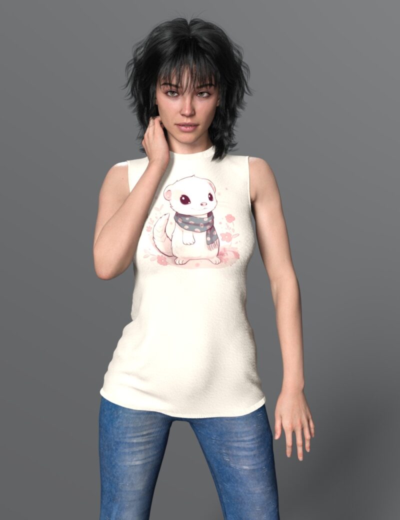 Casual Top for Genesis 9 - Image 3