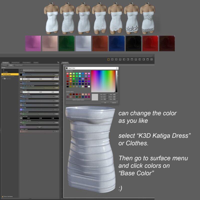 K3D Katiga Dress for Genesis 9 - Image 2