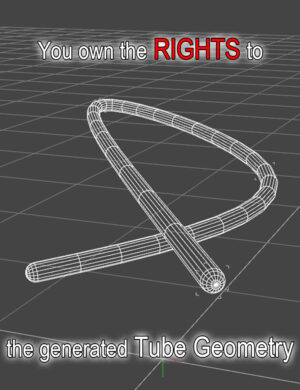 You own the rights to the generated tube geometry