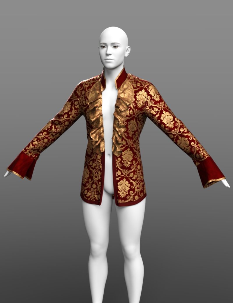 dForce Pierre Shirt for Genesis 8 Male, Female and Genesis 9 - Image 8