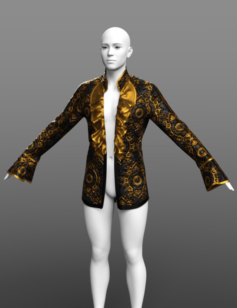 dForce Pierre Shirt for Genesis 8 Male, Female and Genesis 9 - Image 6