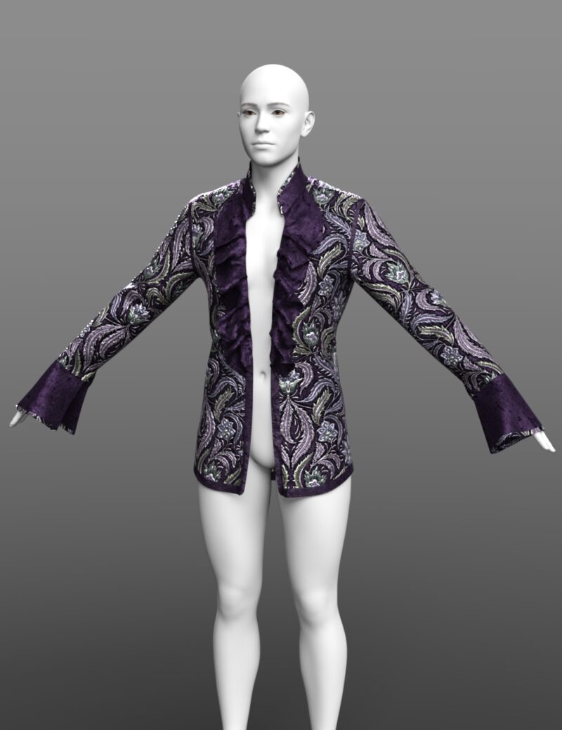 dForce Pierre Shirt for Genesis 8 Male, Female and Genesis 9 - Image 7