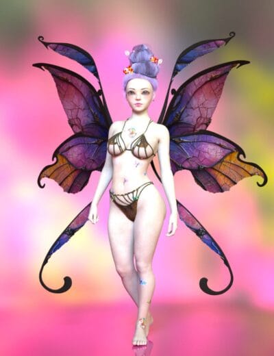 Colourful Fairy Tattoos for Genesis 8 Females