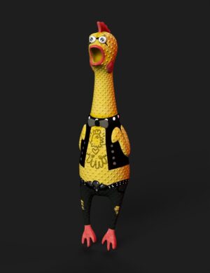 Rubber chicken metal