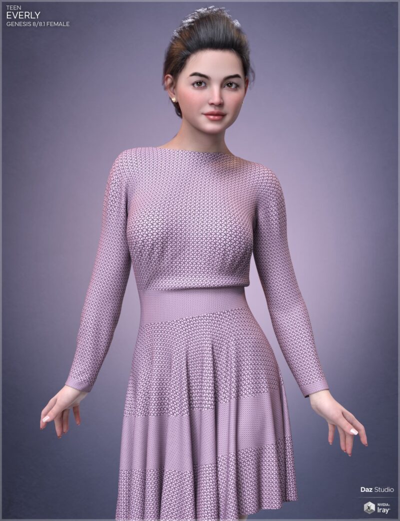 Teen - Everly for Genesis 8 and 8.1 Female - Image 6