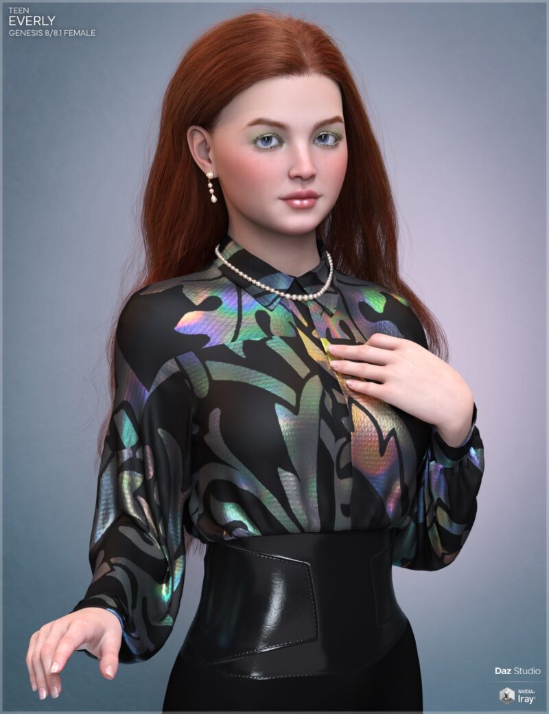 Teen - Everly for Genesis 8 and 8.1 Female - Image 3