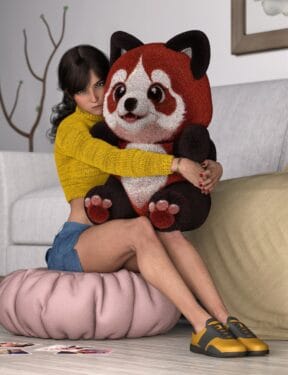 oversized red panda plush