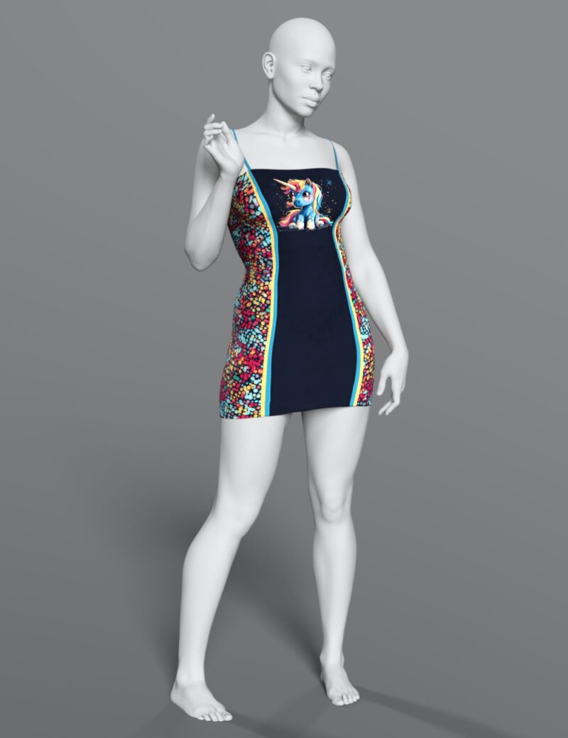 Short Dress for Genesis 8/8.1 Female and Genesis 9 - Image 3