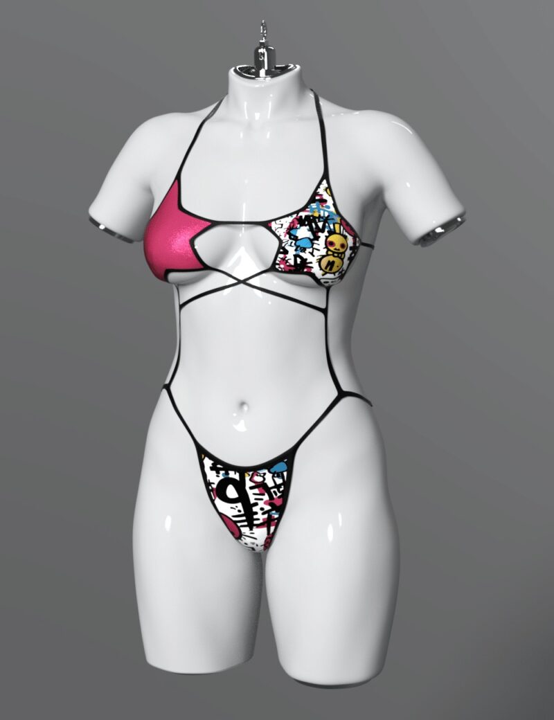 Stars Bikini for Genesis 8/8.1 Female and Genesis 9 - Image 3