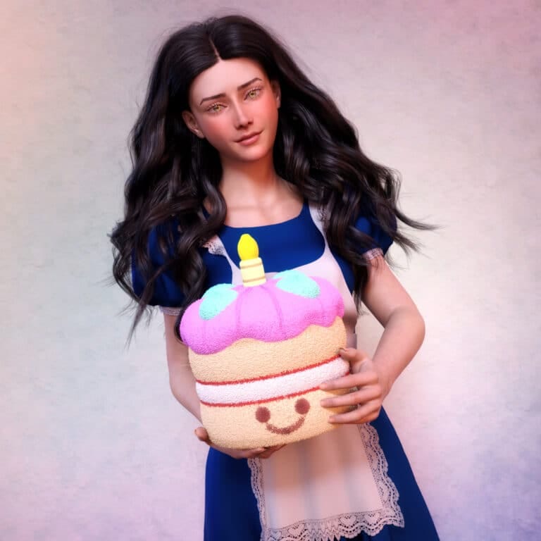 Cute Cake Plush Poses with Genesis 8F and G9