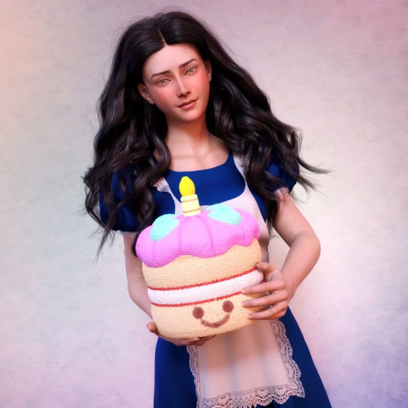 Cute Cake Plush Poses with Genesis 8F and G9