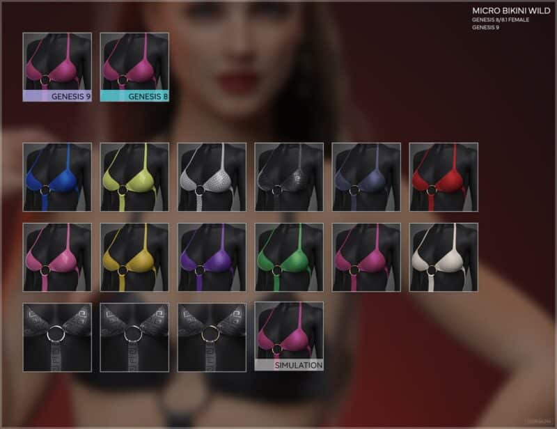 CGI Micro Bikini Wild for Genesis 8-8.1F and Genesis 9 - Image 8