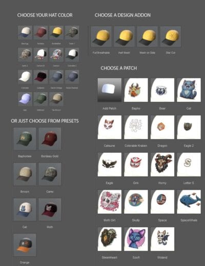 Make your hat! For Curtain Hair and Baseball Cap