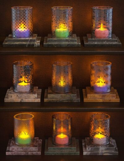 Round Lantern and Candle Add-on
