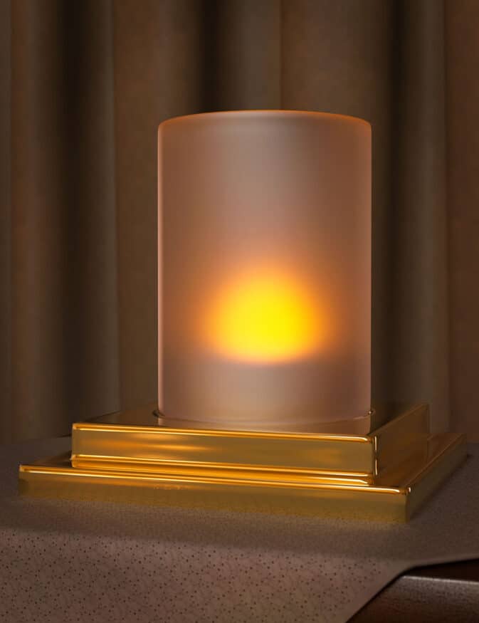 Round Lantern and Candle