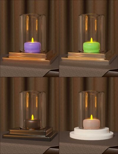 Round Lantern and Candle
