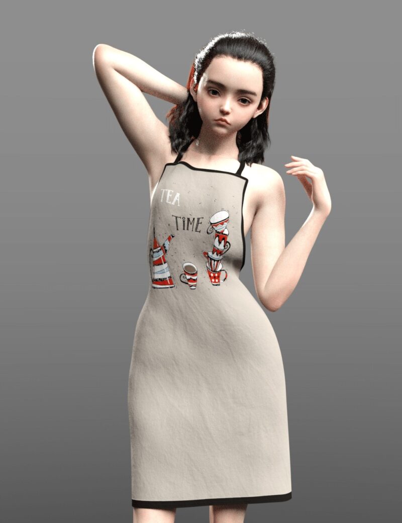 dForce Apron for Gensis 8 and 9 - DAZ Studio - Image 2