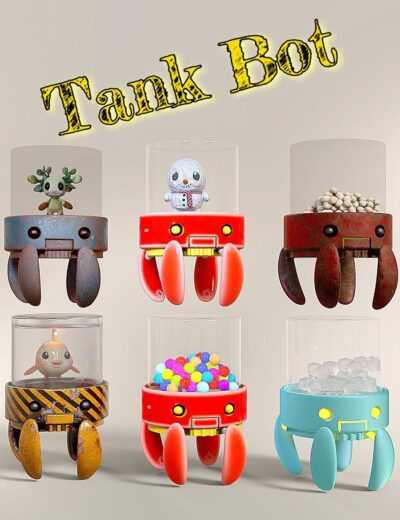 Cute 3D robotic foot models with various textures and accessories, perfect for Daz3D assets, animations, and game development. High-quality, detailed designs ideal for 3D asset creation and visualization.