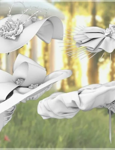 Elegant 3D floral bouquet mockups with detailed petals and intricate designs, perfect for showcasing Daz3D assets and realistic digital flower renders for creative projects.