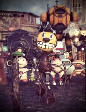 Electric state azfstand der roboter