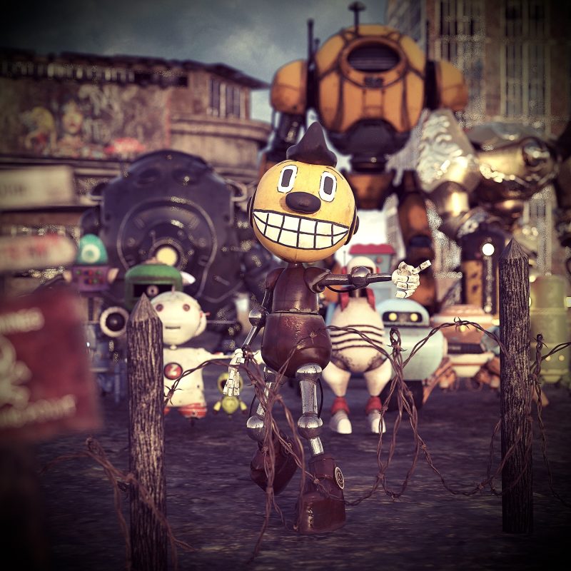 Electric state azfstand der roboter