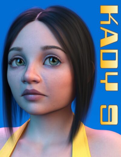 3D female character portrait with detailed facial features and realistic skin, high-quality Daz3D asset, vibrant colors, and expressive eyes, perfect for 3D rendering and digital art projects.