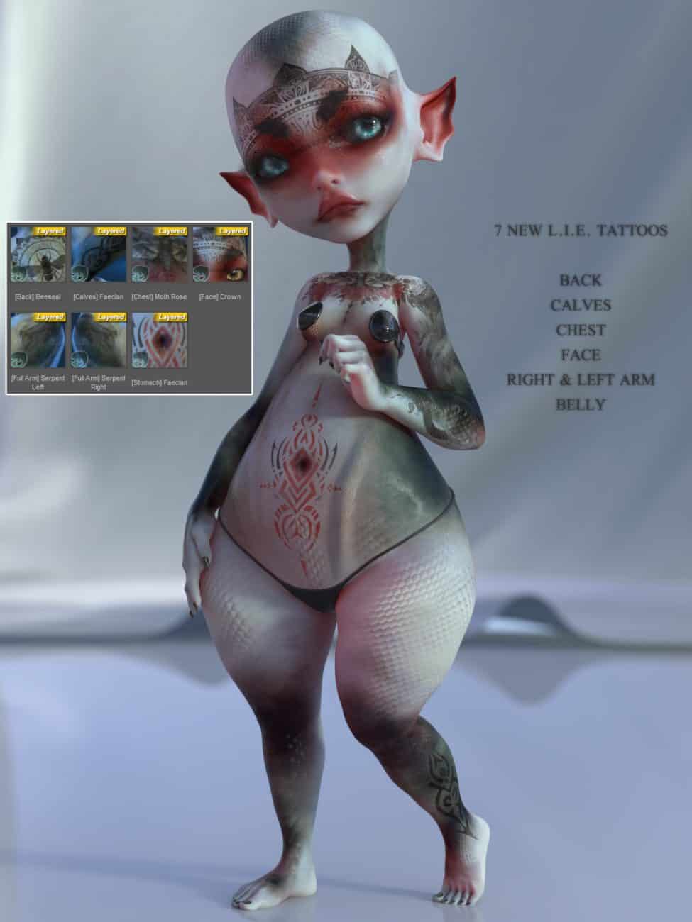 Piplette9_DragonFishAddon_Tattoos Piplette9 dragonfishaddon tattoos