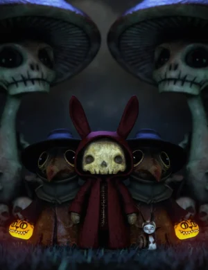 Cute creepy halloween props