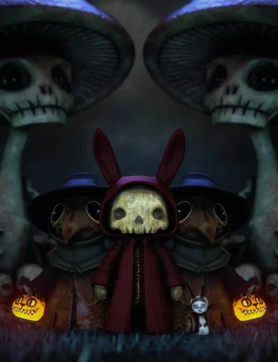 Cute creepy halloween props