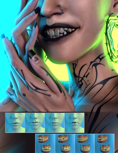 Glitched Teeth and Lips