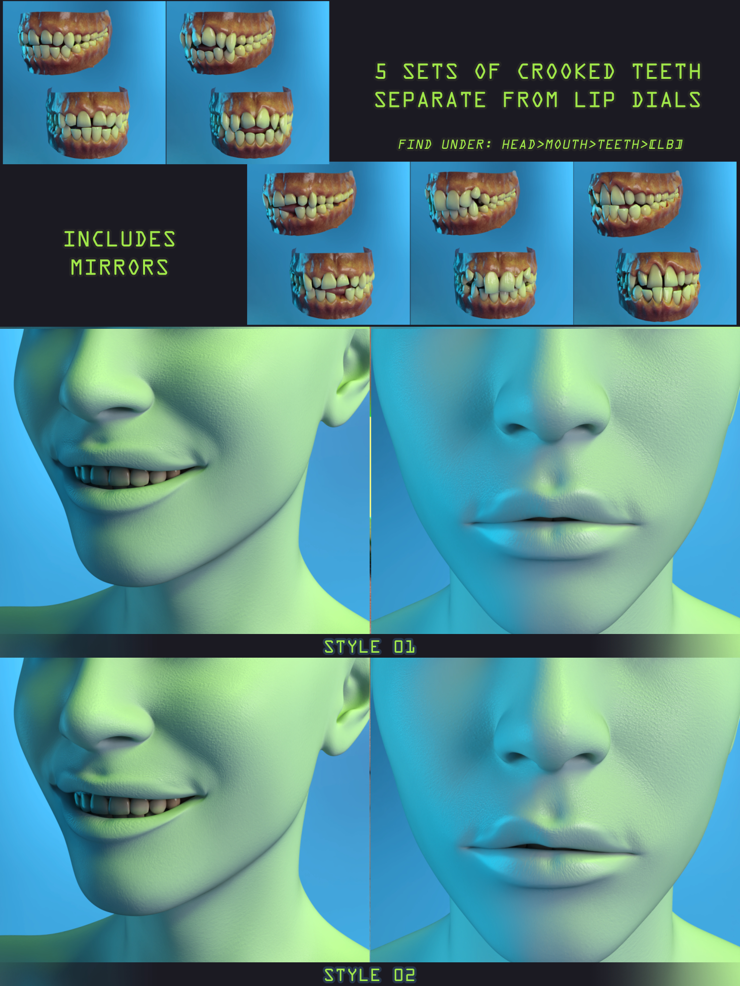 Glitched Teeth and Lips