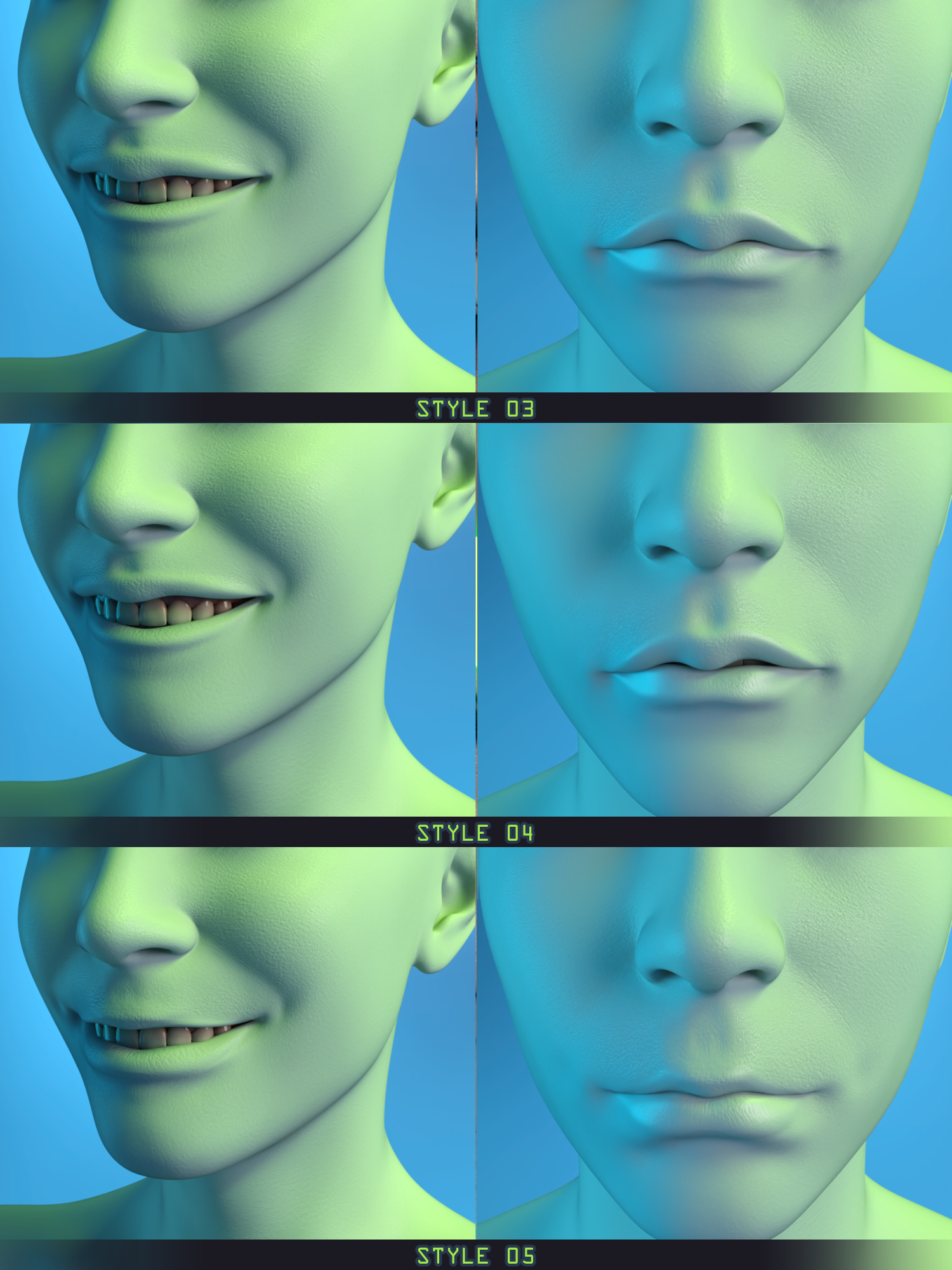 Glitched Teeth and Lips