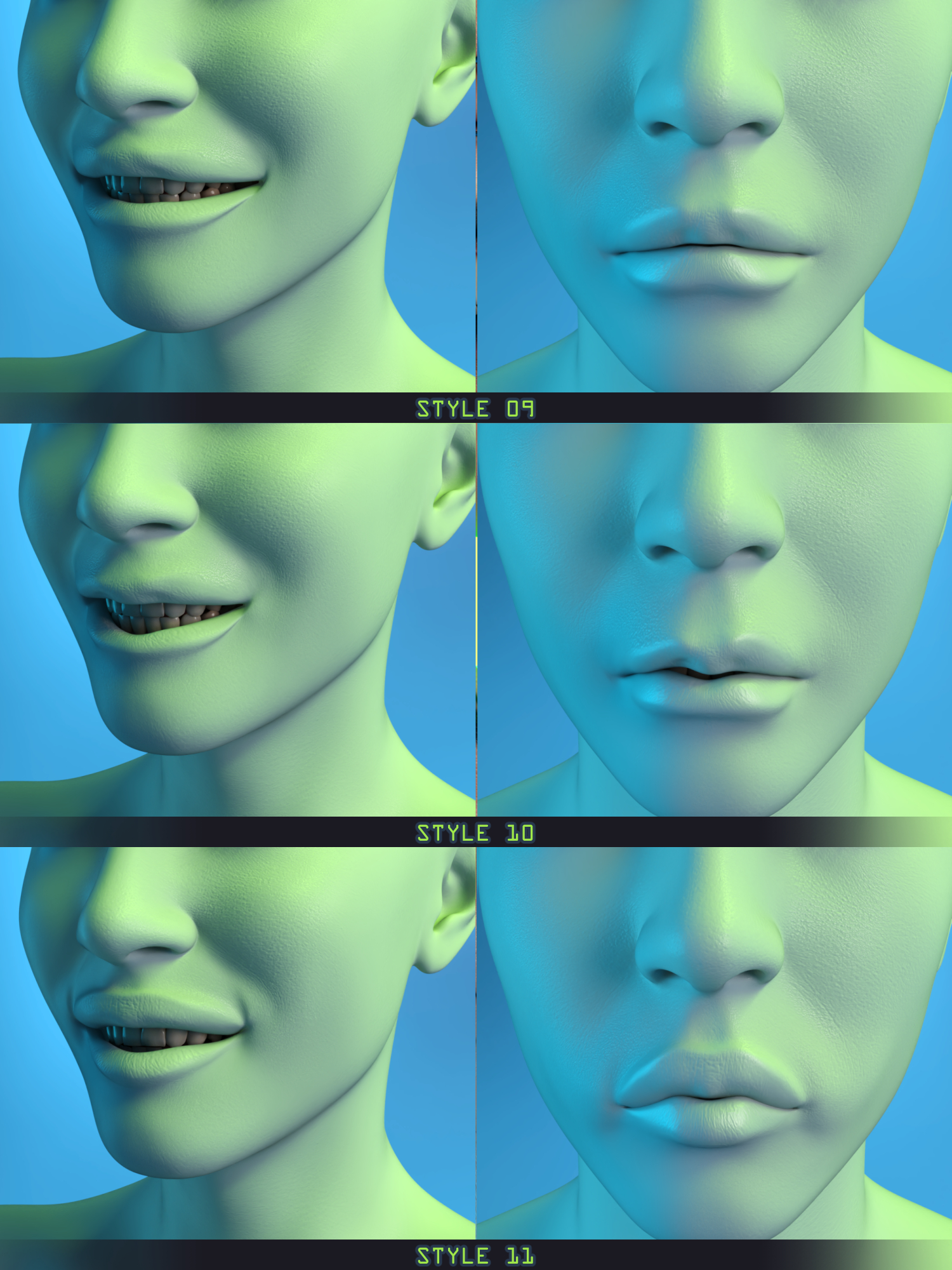 Glitched Teeth and Lips