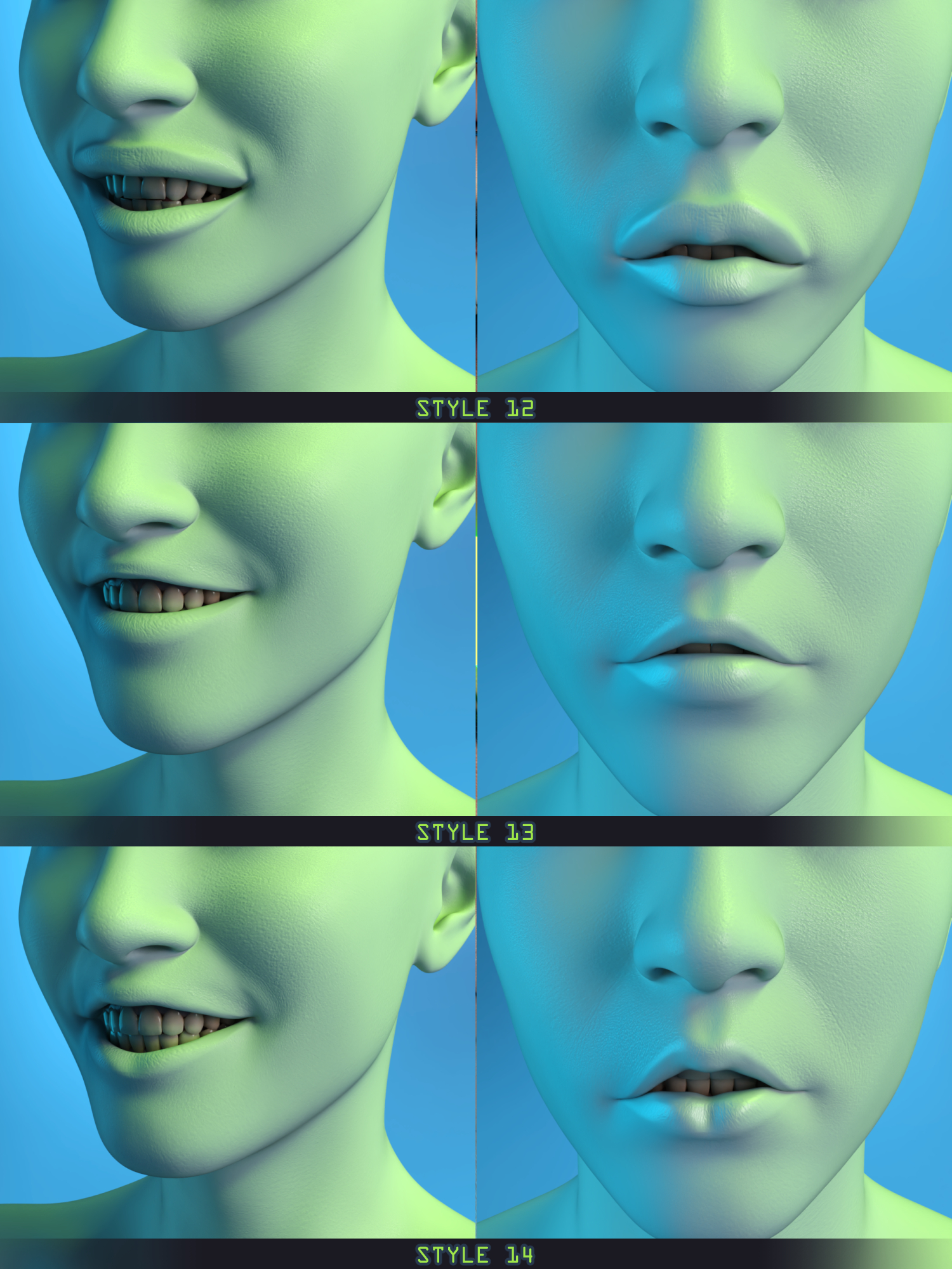 Glitched Teeth and Lips