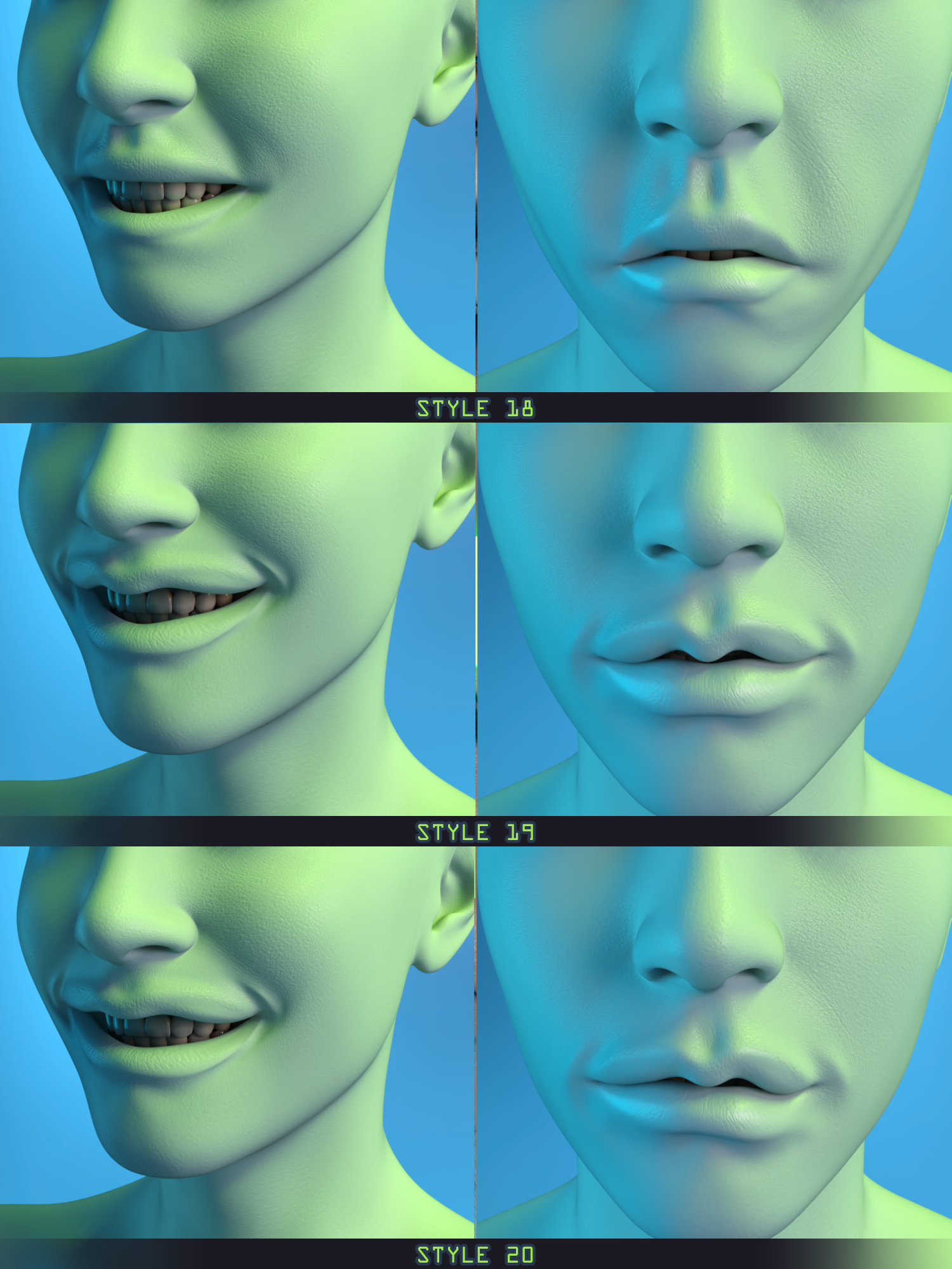 Glitched Teeth and Lips