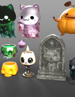 Cute halloween props