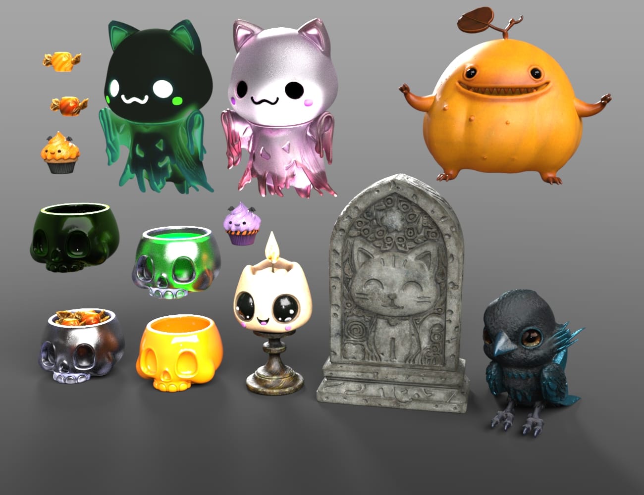 Cute halloween props