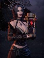 gothic fantasy woman hourglass