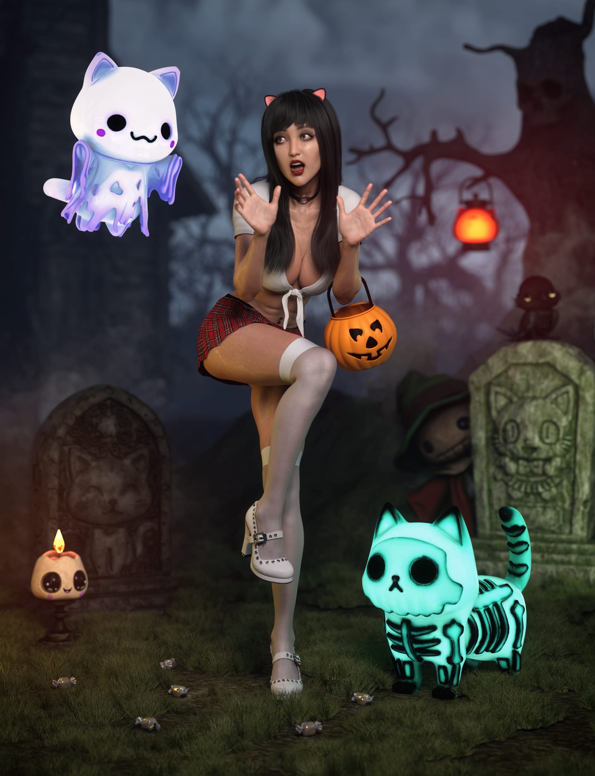 Cute halloween props