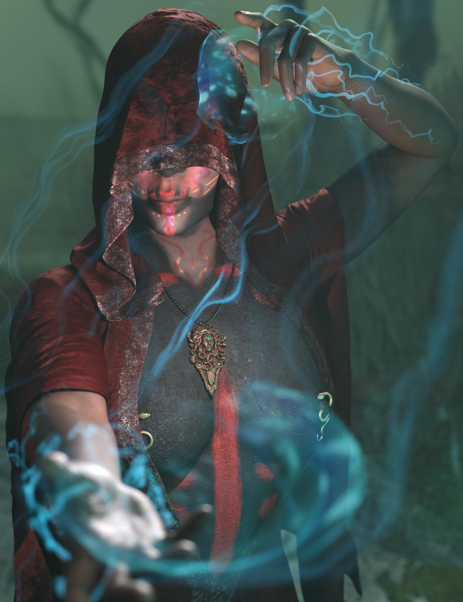 Genesis 9 Totem Jewelry Set: Earrings & Pendant - Image 9