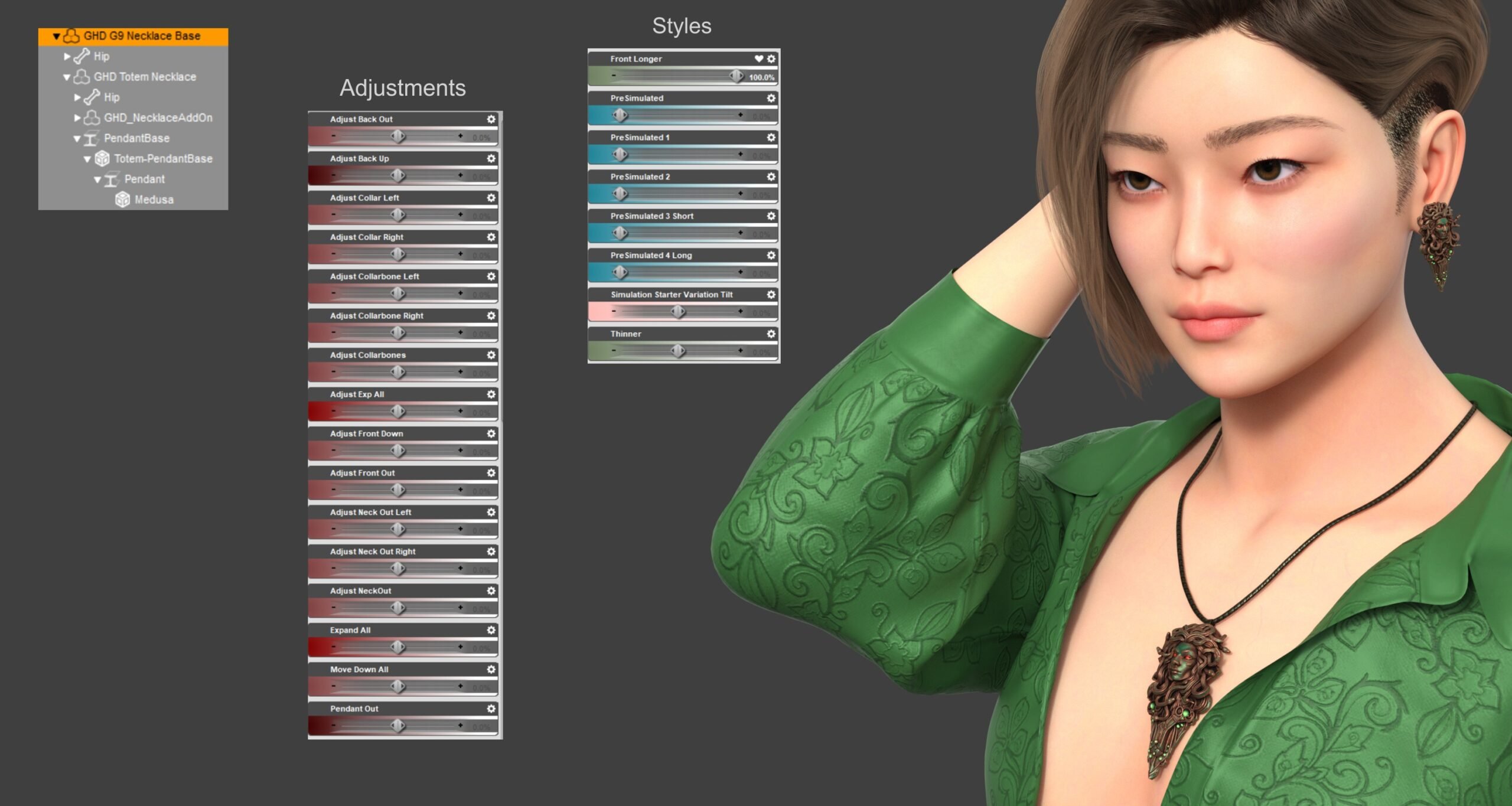 Genesis 9 Totem Jewelry Set: Earrings & Pendant - Image 6