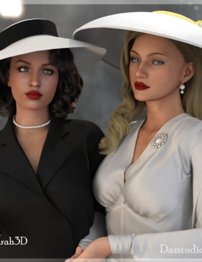 Arah3D Vintage Hats - the 1940s Collection Volume 1 for G8F and G9