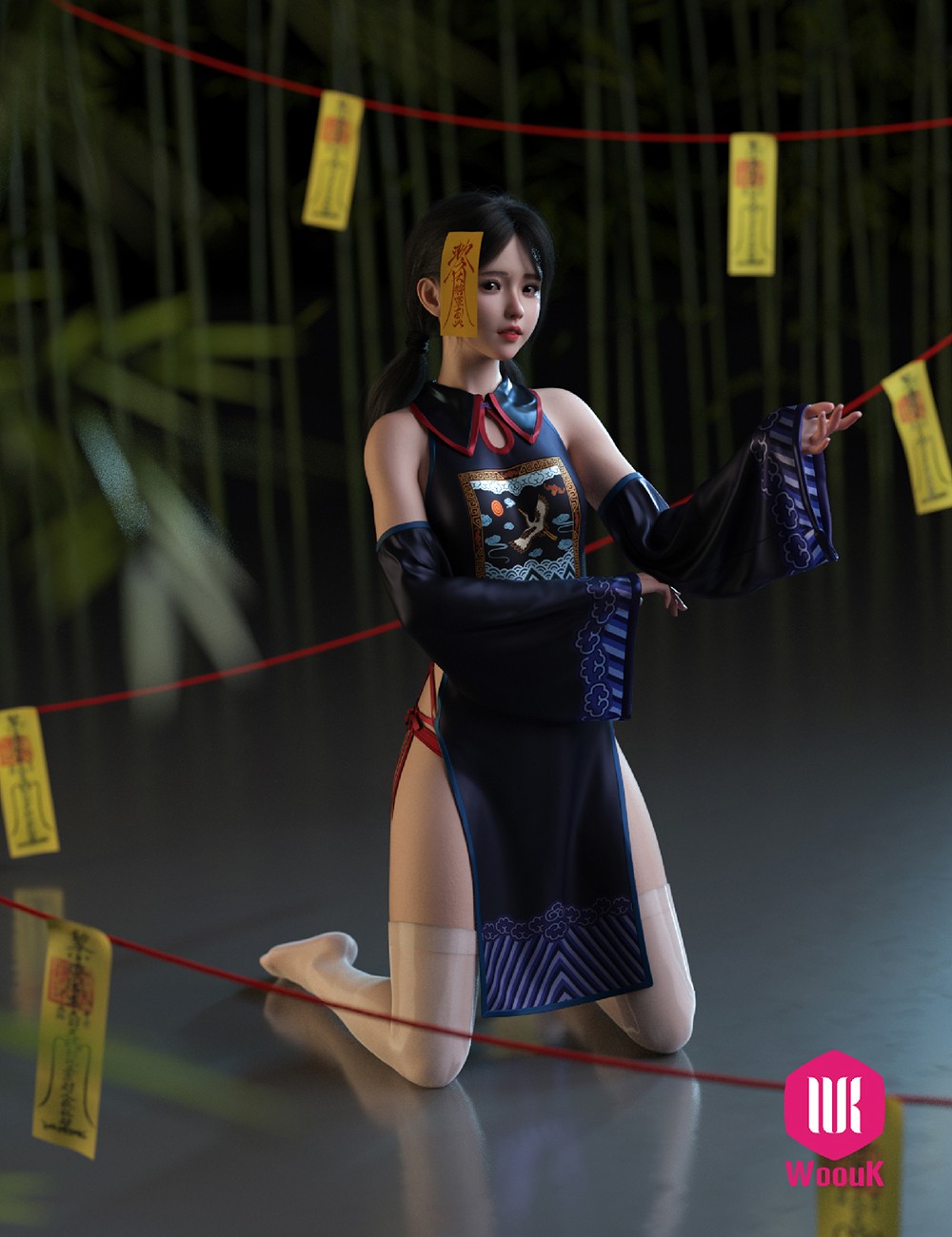 dForce WUK Sexy Zombie Outfit for G8F/G8.1F - Image 7