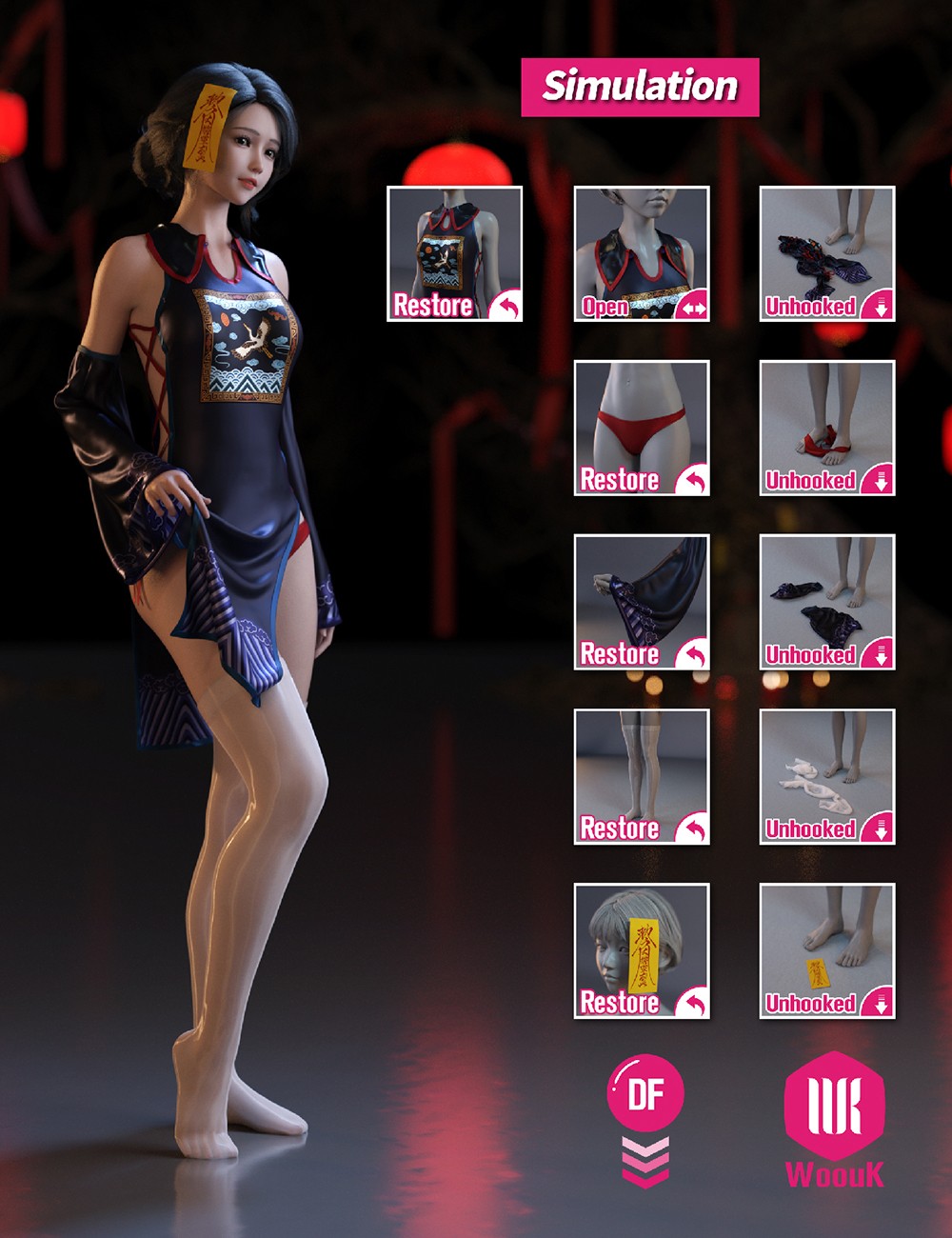 dForce WUK Sexy Zombie Outfit for G8F/G8.1F - Image 14