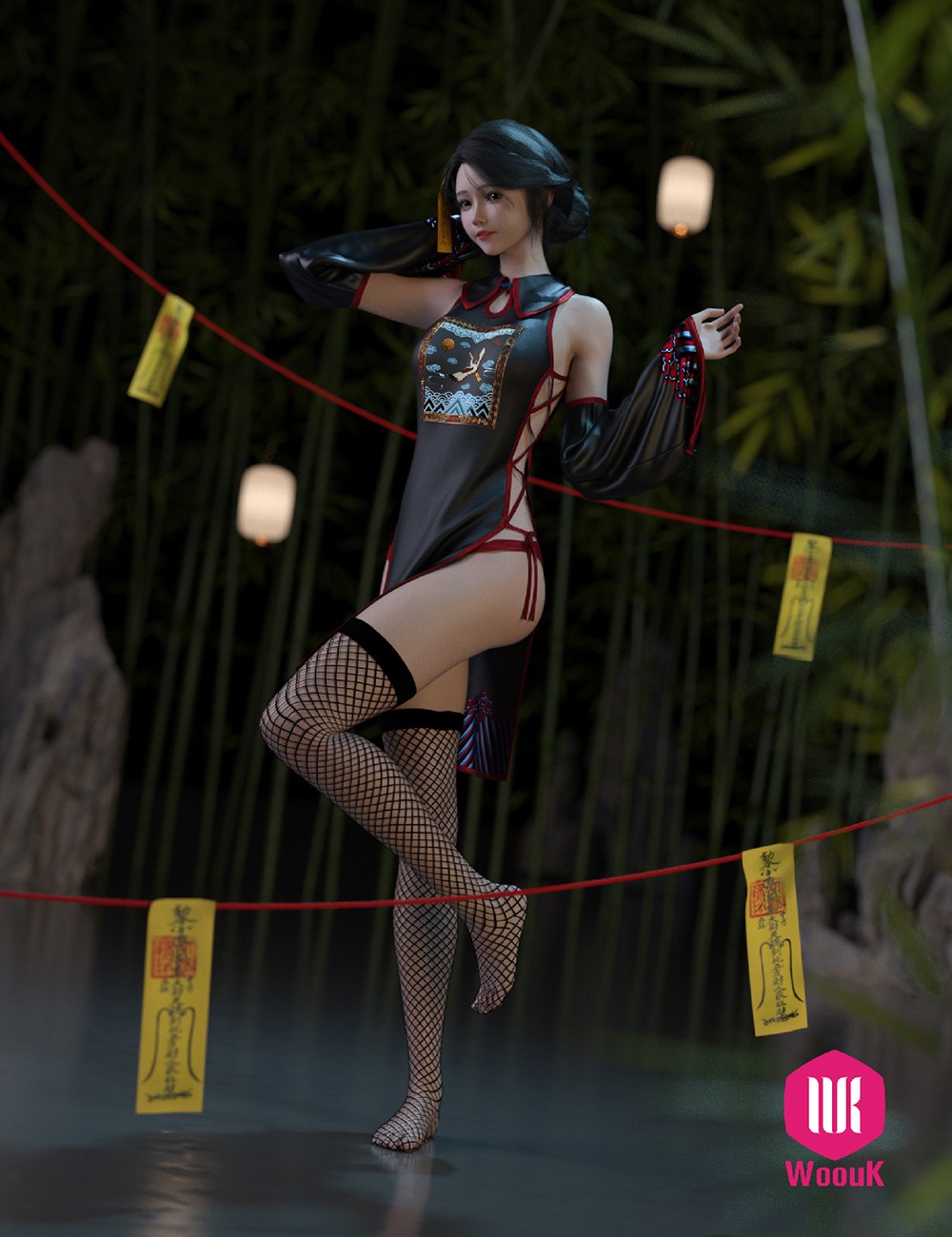 dForce WUK Sexy Zombie Outfit for G8F/G8.1F - Image 12