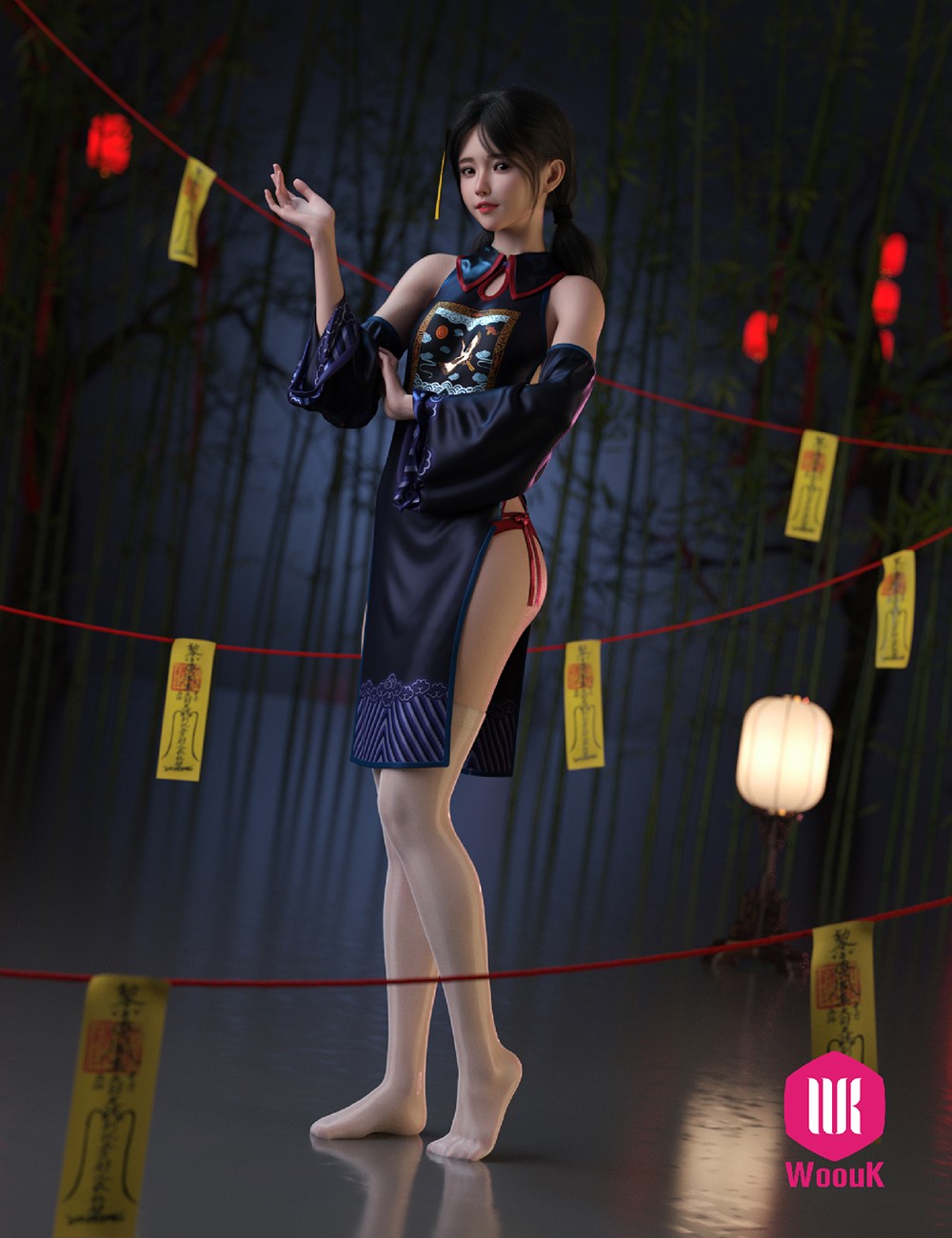 dForce WUK Sexy Zombie Outfit for G8F/G8.1F - Image 11