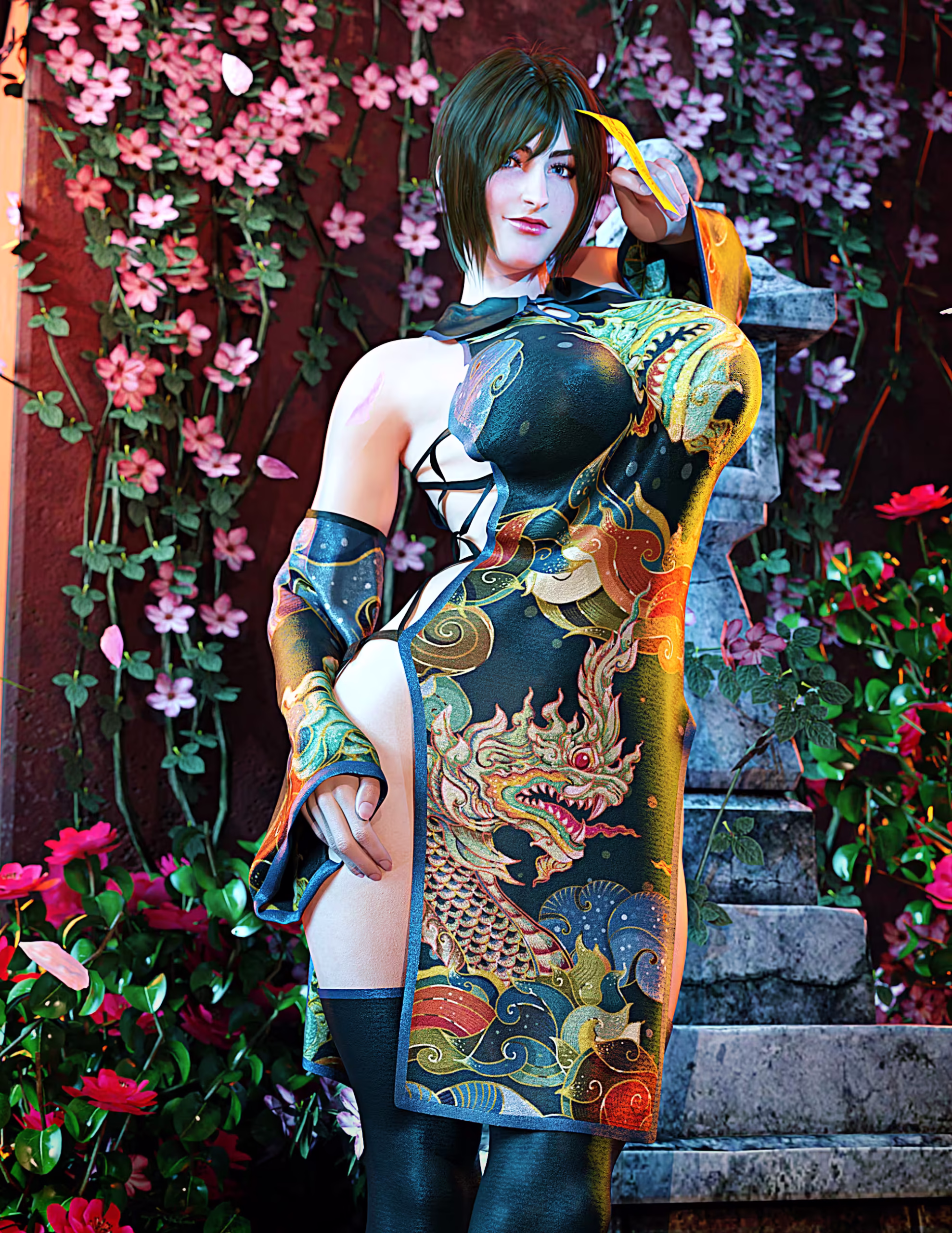 Versatility for dForce WUK Sexy Zombie Outfit for G8F/G8.1F