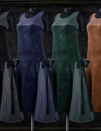 Versatile sleeveless dresses in rich colors with textured fabrics and elegant bow side accents.