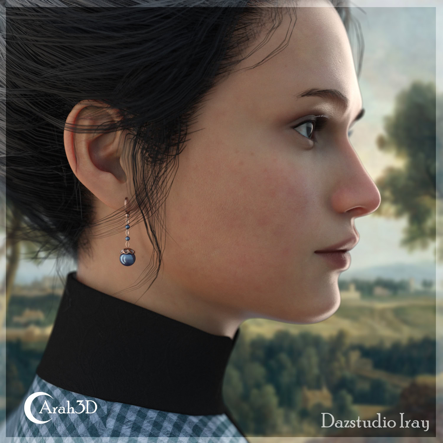 Arah3D Vintage Pearl Earrings Vol.01 for G8F and G9 - Image 7