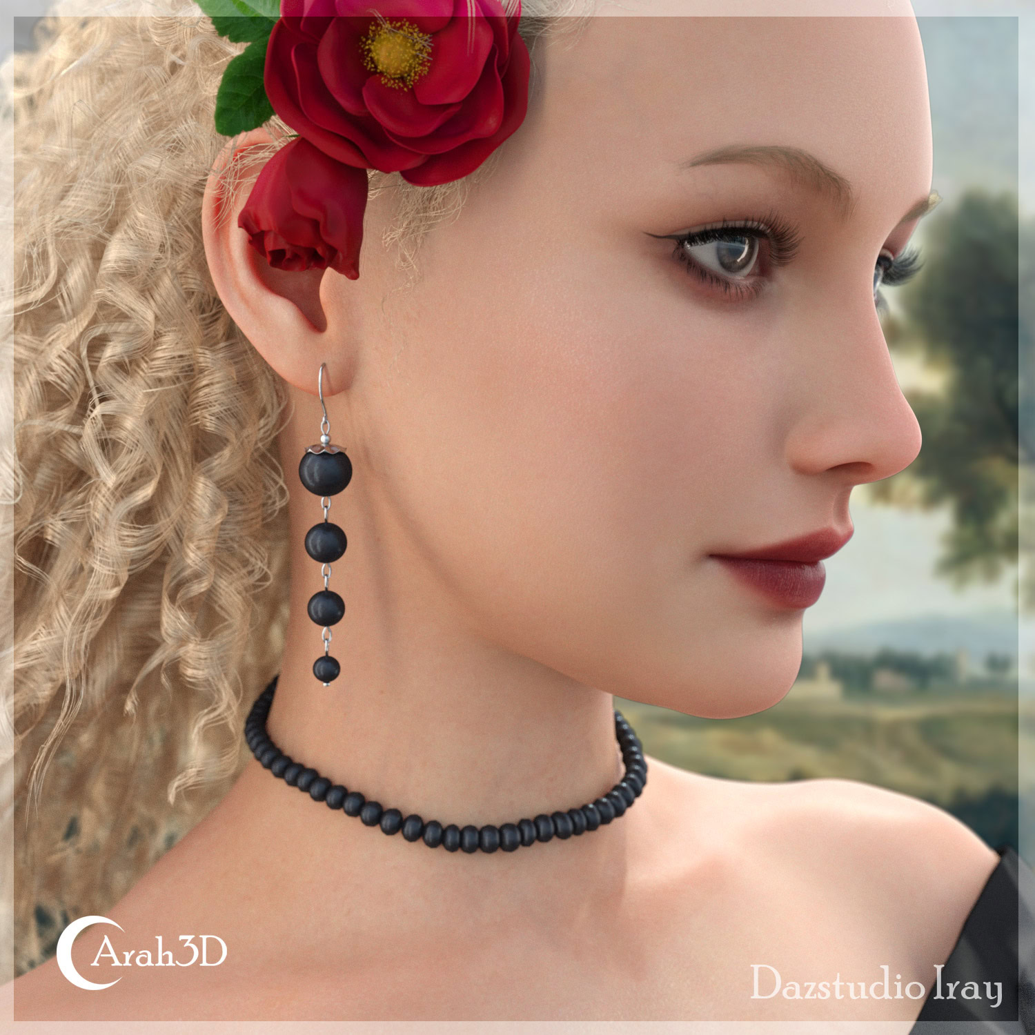 Arah3D Vintage Pearl Earrings Vol.01 for G8F and G9 - Image 12